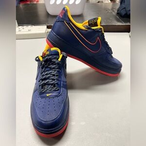 Nike AF 1 Navy and Crimson Sneakers